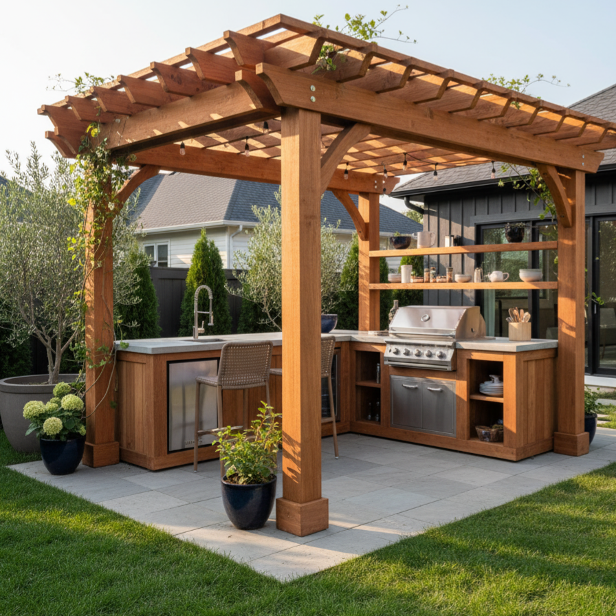 cedar pergola