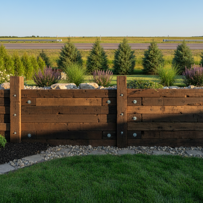 rail road tiles wall