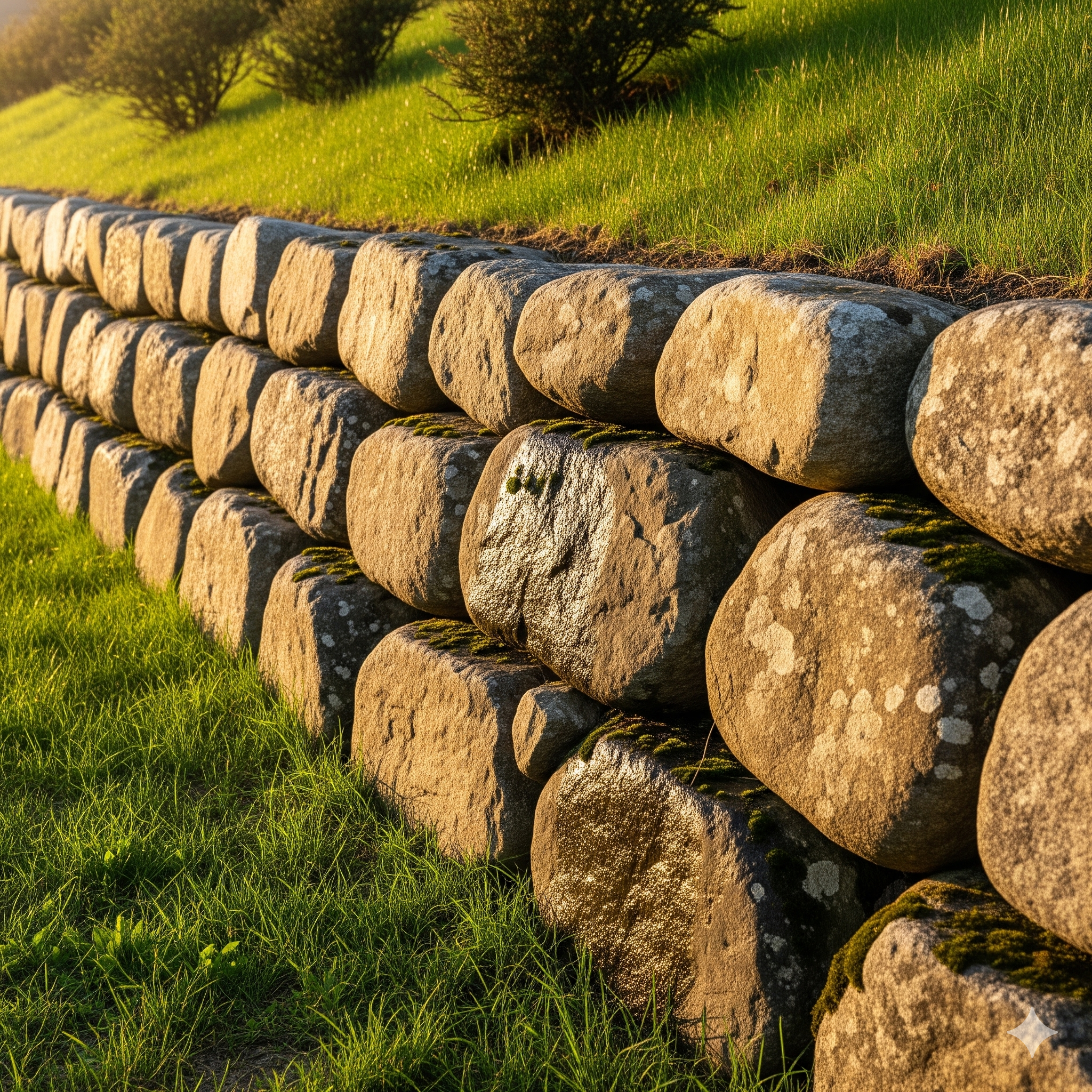 rock retaining wall