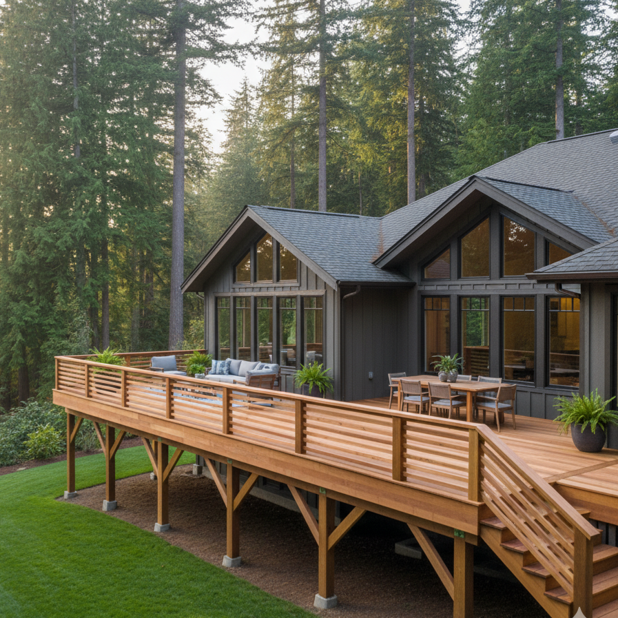 wrap around deck